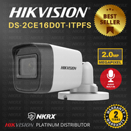 Hikvision DS-2CE16D0T-ITPFS 2MP AUDIO OVER COAX 1080P HD CCTV IR Bullet Camera | BUILT-IN MIC