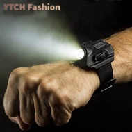 YASuper Bright นาฬิกาไฟฉายไฟฉายไฟนาฬิกาอิเล็กทรอนิกส์กีฬากลางแจ้ง USB ชาร์จบุรุษนาฬิกาข้อมือสายรัดข้อมือโคมไฟ