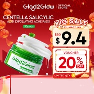 Glad2Glow Centella Salicylic Acid Sheet Acne Pads Face Mask Muka Pads Set Acne Treament 面膜 (30 Pads)