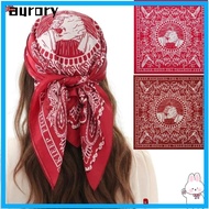 AURORY Men's Headscarf, 55x55cm Handshake Print Woman Hip Hop Face Towel, Fashion Peace Dove Imitati