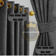 GORDEN EMBOSS POLOS MINIMALIS JENDELA TIRAI PINTU PENDEK DAN PANJANG AESTETIC