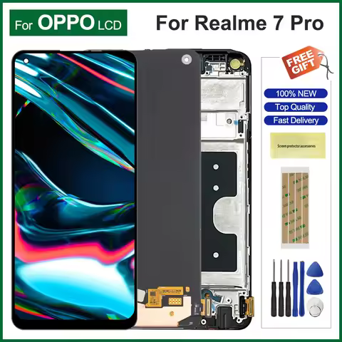 TFT Realme 7 Pro Display Screen, for OPPO Realme 7 Pro RMX2170 Lcd Display Digital Touch Screen with