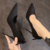 Black Stiletto Heels - 9cm High Heels for Women