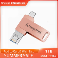 Kingston แฟลชไดร์ฟ USB3.0 512GB 1TB Type-C สำหรับ IPhone IPad/Lightning แท่ง Usb ความเร็วสูงไดร์ฟปากกา