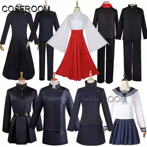 Anime Jujutsuu Kaisenn Zenin Maki Zenin Mai Inumaki Toge Satoru Gojo Cosplay Costume Outfit Hallowee