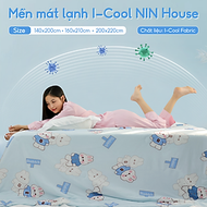 [CHĂN HÈ MÁT LẠNH] Mền lạnh I Cool Advance NIN House NM8029 2mx2m2 hoạ tiết chữ | Chăn chần cotton I