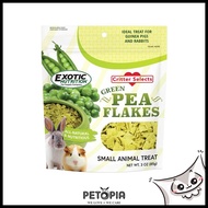 Exotic Nutrition Critter Selects Green Pea Flakes [85g] | PETOPIA Rabbit, Chinchilla, Guinea Pig Tre
