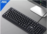 AOC KB161有線單鍵盤 USB 筆記本 台式電腦 商務辦公 便攜 通用鍵盤