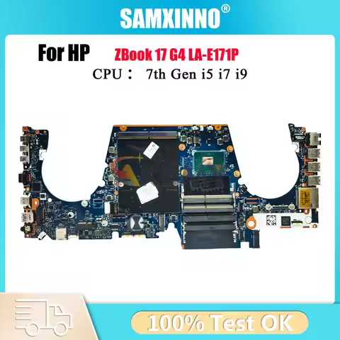 LA-E171P Laptop Motherboard For HP ZBook 17 G4 With i5 i7 CPU DDR4 921327-601 921327-001 100% Fully