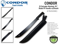 มีดใบตาย Condor El Salvador Machete 18 “ Blade PP Handle w/Sheath {CTK2020HC}