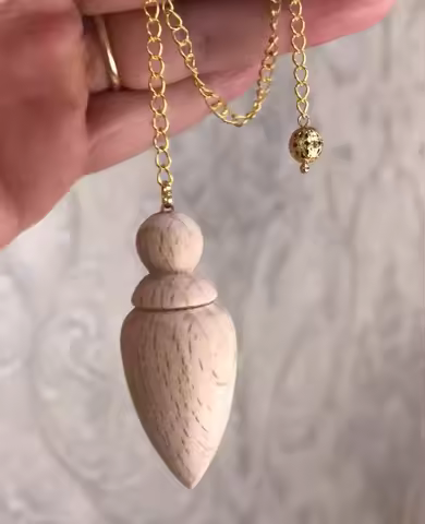wooden Egyptian Pendulum Spirit Dowsing Pendulum Natural Healing Metal Chain Reiki Yoga Balancing Pe
