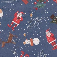 HEADS XPL-1W Wrapping Paper, 29.5 x 20.7 inches (75 x 52.5 cm), Navy, 50 Sheets, Funny Christmas, Ha