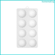 HO 8cavity Semicircular Petals Mold DIY Mousse Cake Mould Homes Baking DIY Supplies
