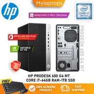 HP PRODESK 600 G4 MT / NVIDIA GEFORCE GT 710 / INTEL CORE i7 / UP TO 64GB RAM - 1TB SSD / WIN 11 PRO