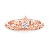 CHOW TAI FOOK 18K 750 Rose Gold Ring with Diamond v