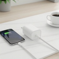 20W PD USB-C Power Adapter with USB-C to Lightning Braided Fast Cable