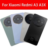 Glass Cover For Xiaomi Redmi A3 Battery Cover Back Door Replacement Battery Case Housing With Camera