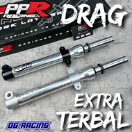 “12 BULAN WARRANTY” PPR RACING FORK LAY DRAG Y15ZR Y16ZR LC135 4S NVX155 FORK LAY PPR SILVER/ FULL S