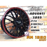 NEW RIM 17 ORIGINAL ADVANTI S895 myvi ativa jazz city vios yaris almera new saga iriz persona