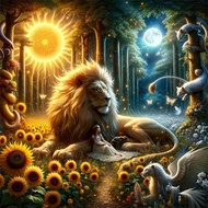 Evershine 5D Diamond Mosaic Animal Tion Picture Of Rhinestones Painting Sunflower Full Drill Square 