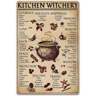 TRITXIY Kitchen Witchery Poster,Antique Tin Signs, Retro Posters Bar Pub Wall Decor-12x16inch(30x40c