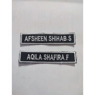 Custom Computer Embroidery Name Bet SIGMA B 791 1.8x8.5cm Neat Stitching for Retail Uniforms