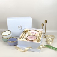 ASHOME Hampers Set Hard Box Piring Mangkuk dan Alat Makan Elegant Mewah / Parcel Ashome / Gift Set C