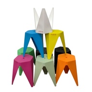 STOOL CHAIR ( 198) NORDIC PLASTIC STOOL CHAIR THICKENED DINING STOOL CHAIR