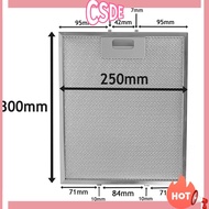 【CSDE LOW price】3PCS Grease Filters For RANGEMASTER Cooker Hood Metal 300 x 250mm Silver Filter