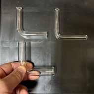 Glass Elbow L-Shaped Joint Ultra-White Outlet Pipe Anti-Bending Jumping Suitable For Drum Filter 9/1