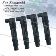 4 PCS Motorcycle Ignition Coil Spark Plug Cap For Kawasaki Ninja 650 650R 250R ZX-12R Ninja 1000 Z10