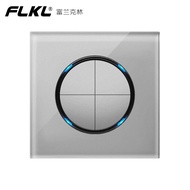 Công Tắc Điện Tường FLKL 13amp Tấm Kính Màu Xám Công Tắc Đèn Hiện Đại Ổ Cắm Điểm Cắm 3 Chân Thông Dụ