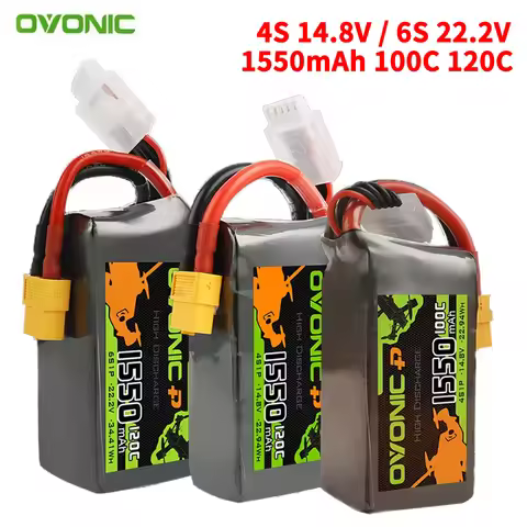 1550mAh 100C/120C 14.8V/22.2V LiPo Battery For RC Helicopter Quadcopter FPV Racing Drone Parts 4S/6S