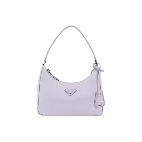 PRADA Re Edition Zip Closure Recycled Nylon Handbag, Shoulder Bag, Crossbody Bag Mini Women's Purple