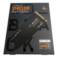 WD 4TB WD_BLACK SN8100 PCIe 5.0 NVMe M.2 2280 Internal SSD (R:14900MB/s), WDS400T1X0M