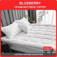 BLUEBERRY TATAMI MATTRESS TOPPER / MATTRESS PROTECTOR (SINGLE SUPER SINGLE QUEEN KING)mattress prote