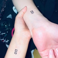 Stranger Things Herbal Juice 011 Tattoo Sticker Numbers H3r4