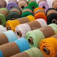 包芯绳 3mm Macrame Core Cotton Rope Macrame Cord Handmade Bag Macrame Rope/Weaving/Benang kait bag 100m