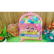 HANLO-80 HANLO-85 Mainan Edukasi Anak Block Pintar Hanlo Tas isi 80 pcs 85pcs