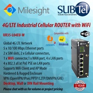 Milesight UR35-L04EU-W 4G LTE Industrial Cellular Router Pro UR35 3G Wall DIN Rail Mounting vs Telto