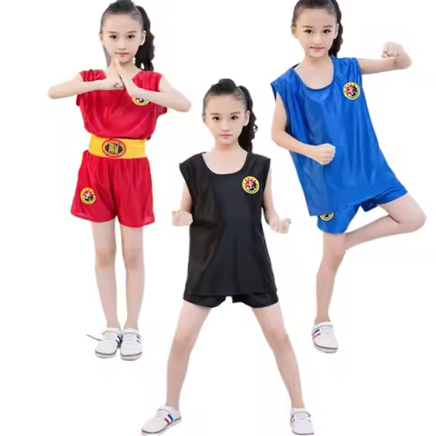 Adult Children Sanda Uniform Mma Shorts Fight Wushu Sanda Suit for Kids Thai Shirt Training Competit