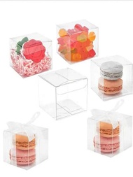 10入組透明塑膠禮品盒pvc盒禮品包裝婚禮生日慶祝派對用品
