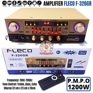 Power Amplifier Karaoke 2 Mic Equalizer Bass Echo Treble Amplifier Fleco F 326GR