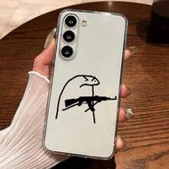 Anime Matchstick Toy Gun Cartoon Painted Perforated Transparent Painted Minimalist Fashion Creative 