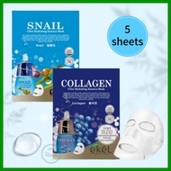 KOREA 🇰🇷 Korea Premium Mask Sheet Facial Sheet Mask Snail Mask Sheet / Red Ginseng Mask Sheet / Coll