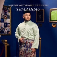 Tema Hijau - PLUS SIZE Baju Melayu Tailored Fit Bulan Bintang X Kahf 2025 (NEW)