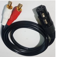 Female XLR To 2RCA Plug Audio Cable 1meter Audio Cable RCA Cable