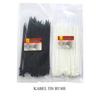 Tali Segel Tali Ties kabel Tis Cable Ties Rush Wuba RRT Economis - 100mm 10cm, Hitam