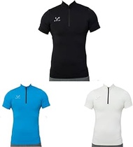 Compression Shirt Short Sleeve Zipper Running Hiking Crossfit Gym Football Basketball Men, Pack of 3