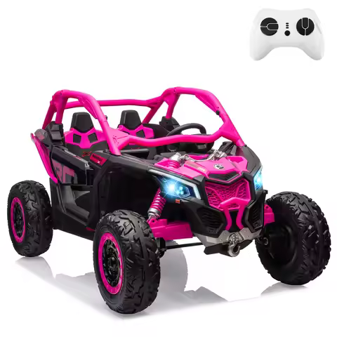 2-Seater Ride-on Car, 24v Kids UTV with 4 * 200w Motors & Dual Batteries,Max Load 130Lbs, Features L